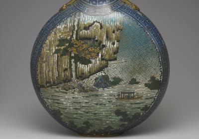 图片[3]-Flask with scenes from “Odes on the Red Cliff” in cloisonne enamels, Qianlong reign (1736-1795), Qing dynasty.-China Archive